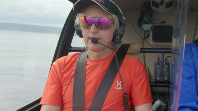 Calleja en el helicóptero 'Volando Voy'