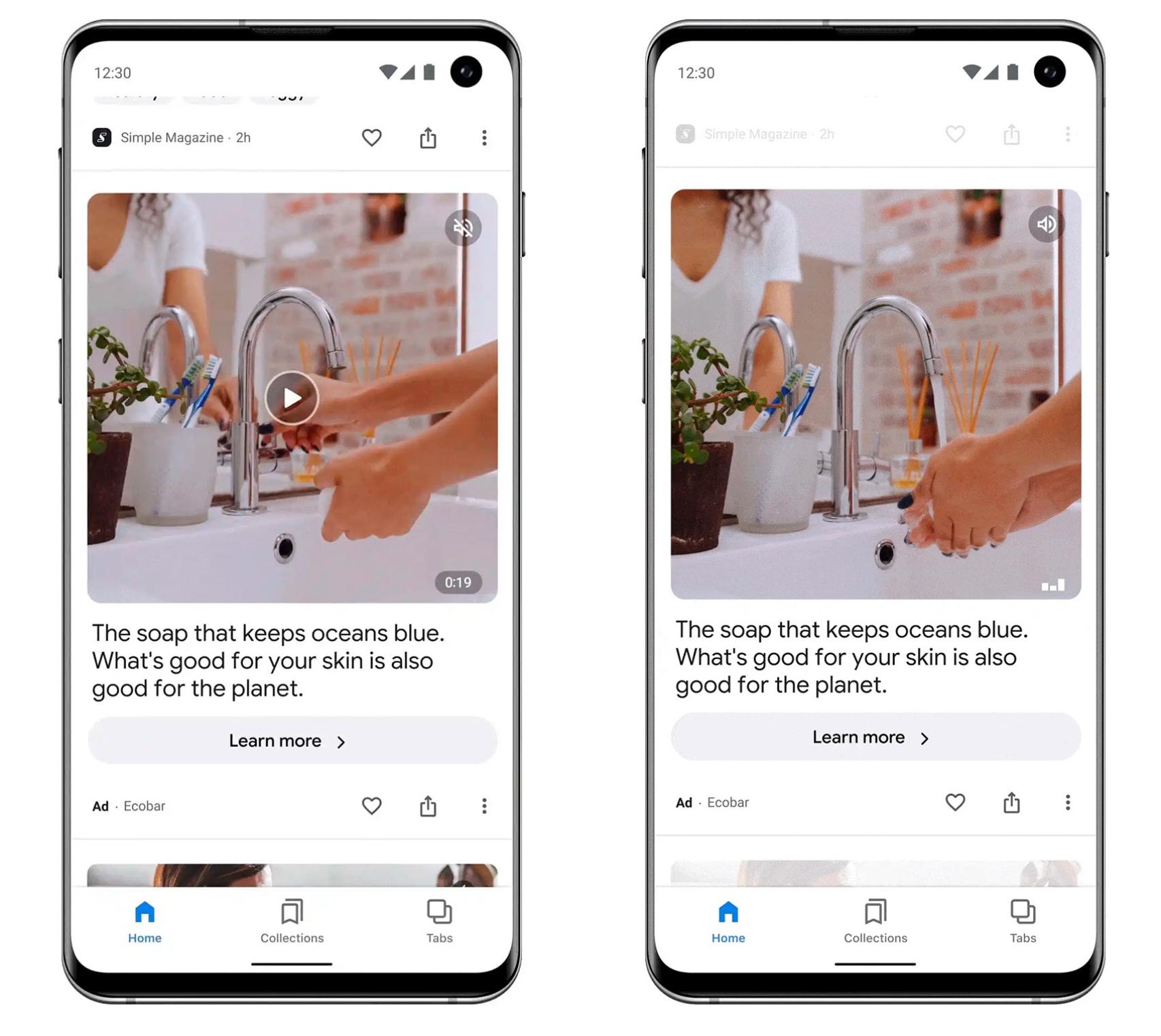 Vídeos de publicidad en Discover