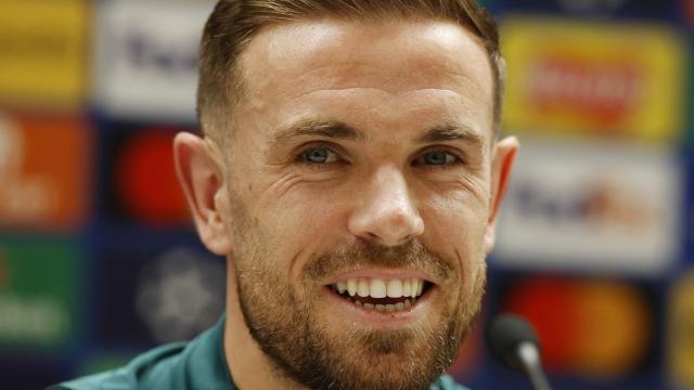Jordan Henderson, en rueda de prensa de la Champions League