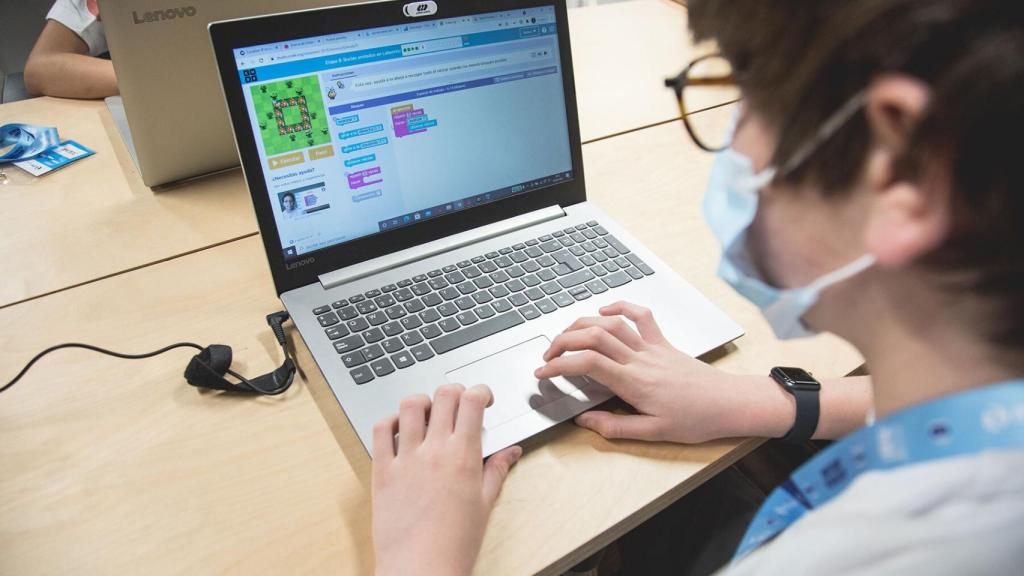 Uno de los alumnos de Code.org.