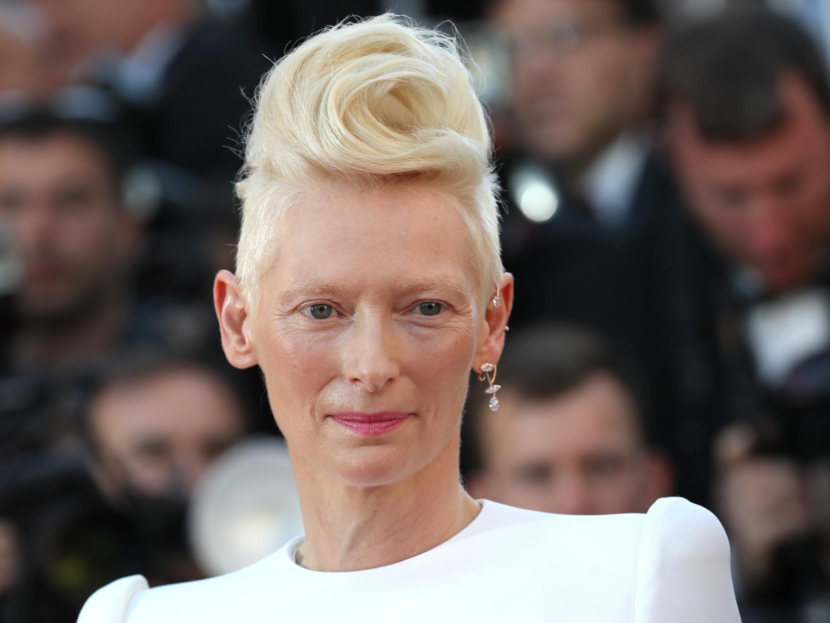 La actriz Tilda Swinton.
