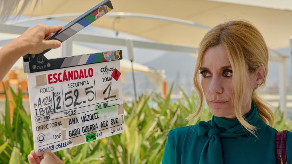 Imagen del rodaje de 'Escándalo'