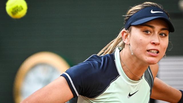 Paula Badosa durante un partido en Roland Garros