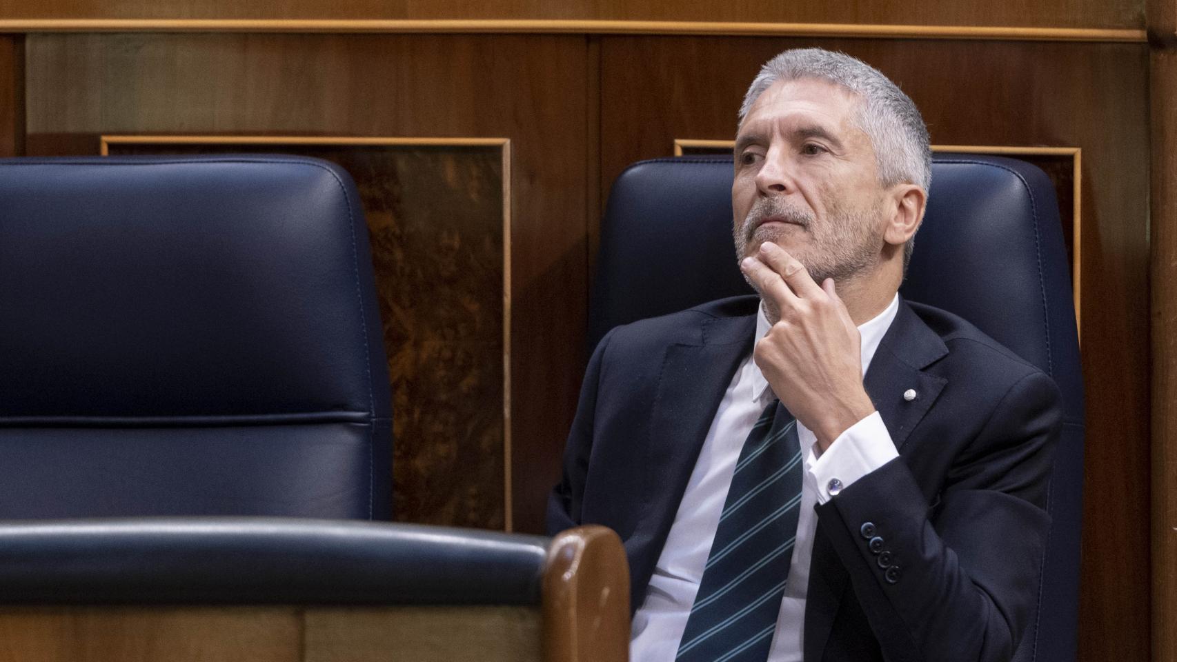 El ministro Grande-Marlaska, en el Congreso de los Diputados, en una foto del pasado día 25.