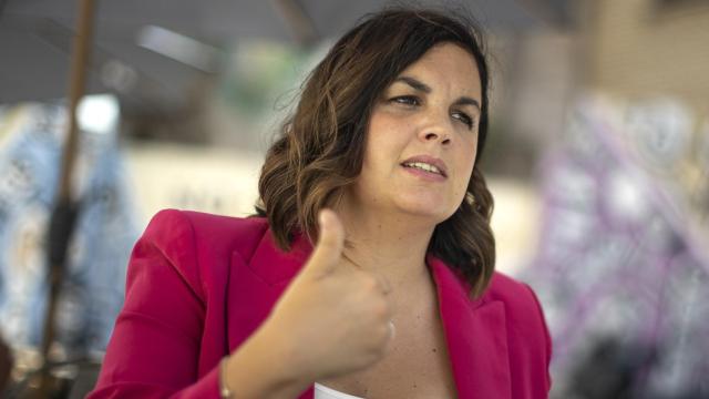 Sandra Gómez, durante la entrevista. EE