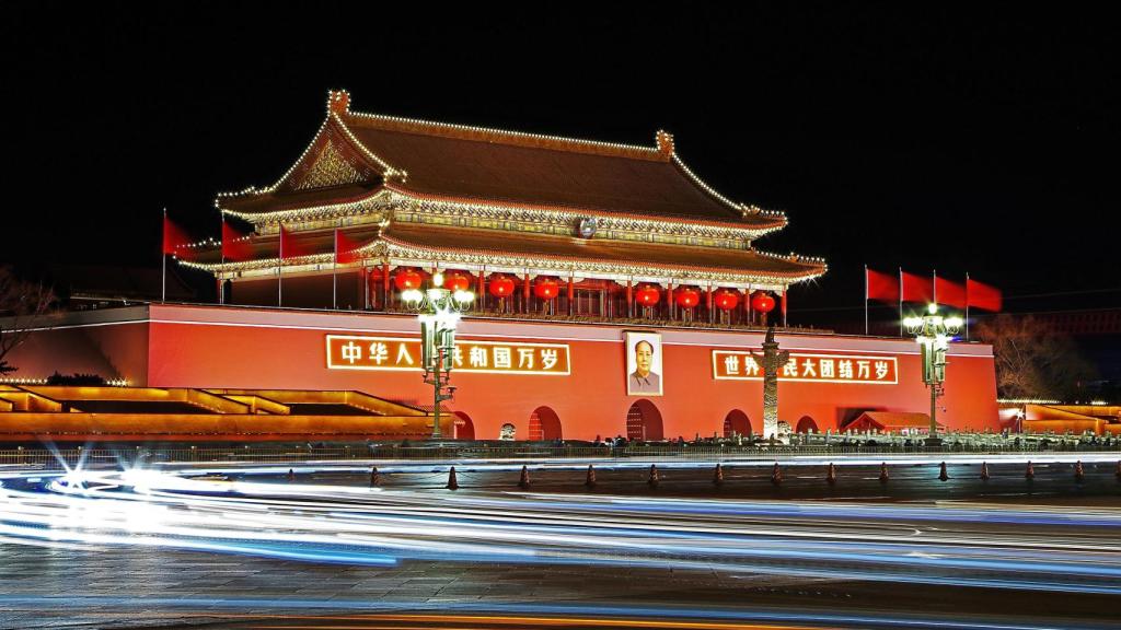 El Tiananmen, en Pekín (China).