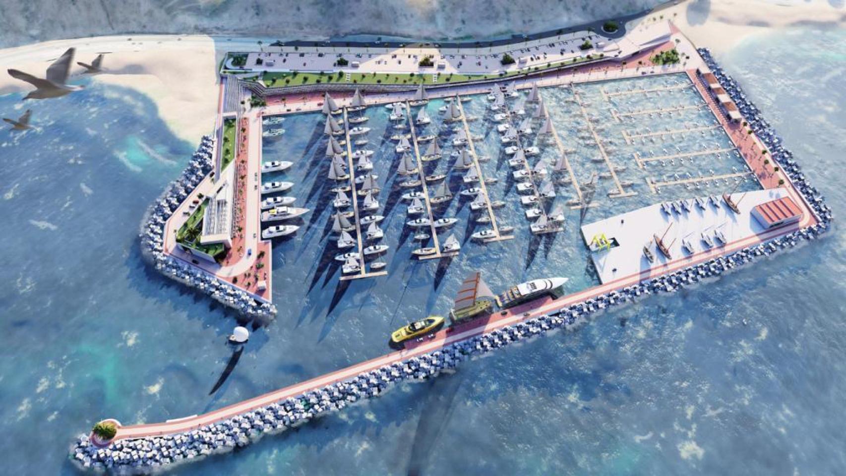 Así es el puerto deportivo proyectado en Torrox, en Málaga.