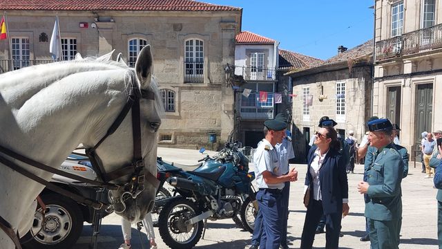 Maica Larriba acude a la presentación de la campaña de seguridad en el Camino Portugués.