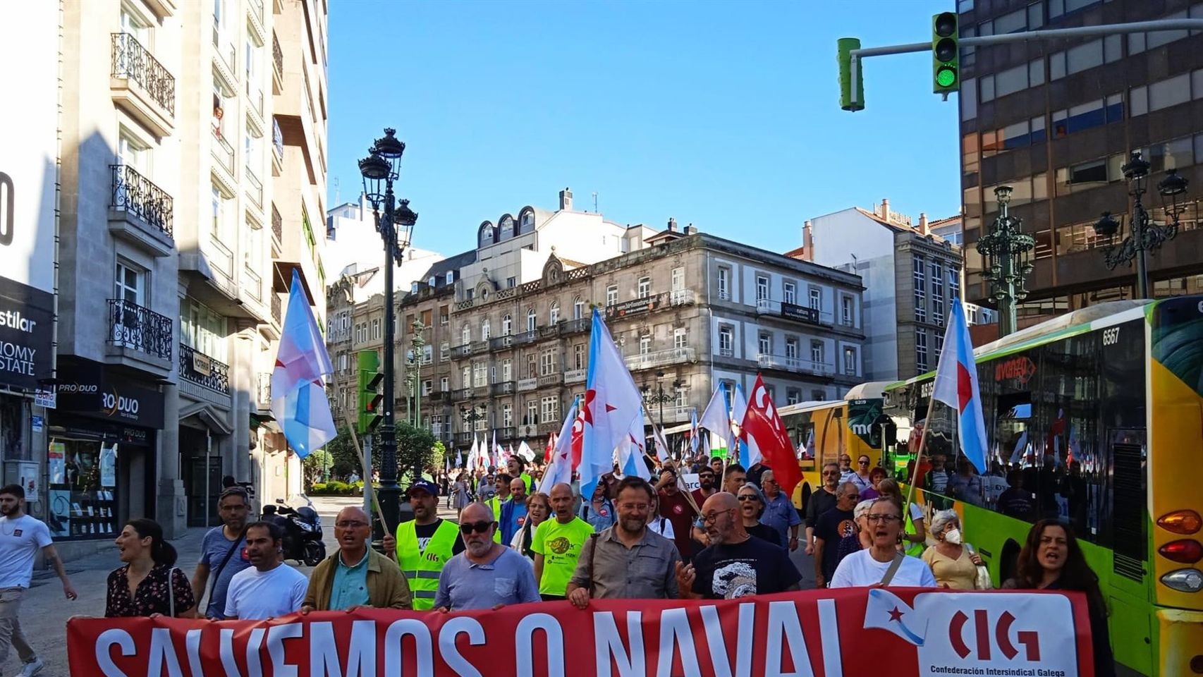 Manifestación del naval en Vigo.