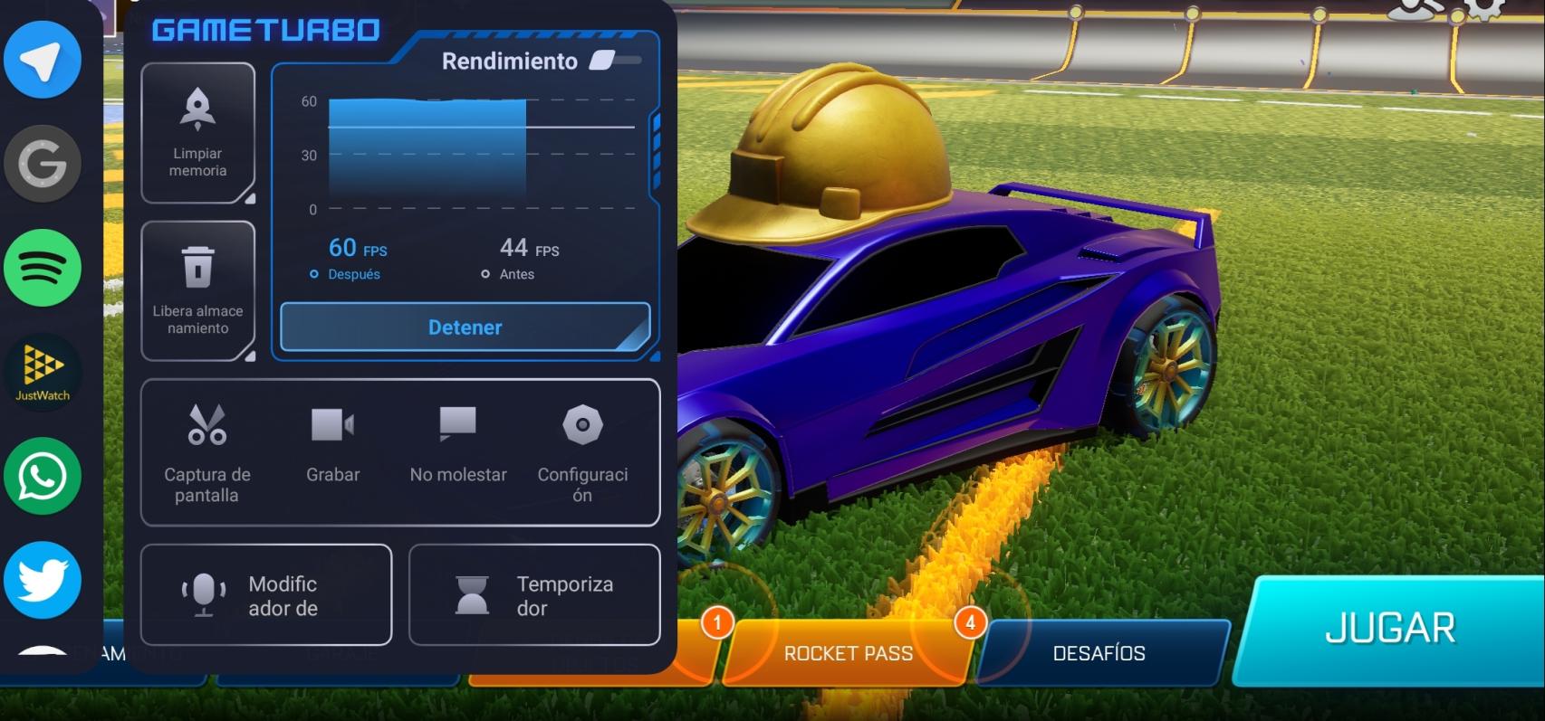 Opciones de Game Turbo