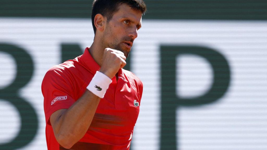 Novak Djokovic en Roland Garros.