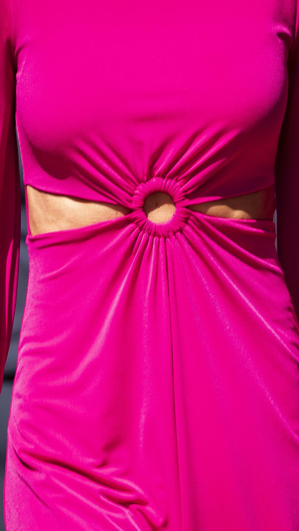 Detalle de los abdominales de la reina Letizia.