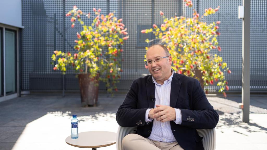 Miguel Tellado, durante un momento de la entrevista.