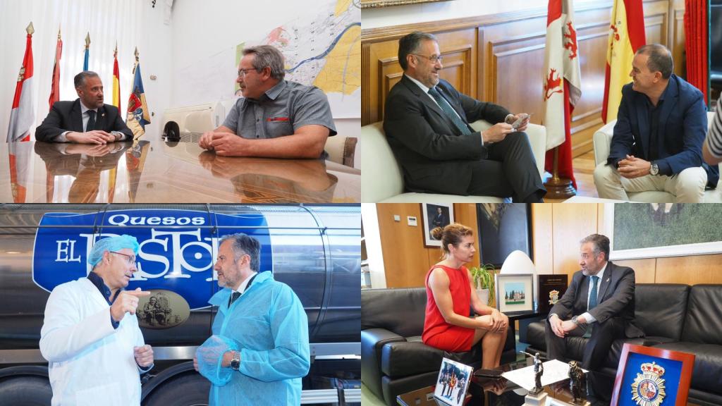 Carlos Pollán con los representantes institucionales de Zamora