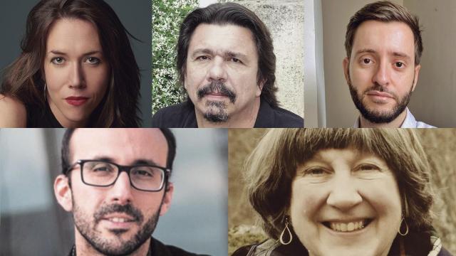 De izquierda a derecha y de arriba abajo, Violeta Serrano, Dardo Scaviano, David Jiménez Torres, Héctor García Barnés y Donella Meadows