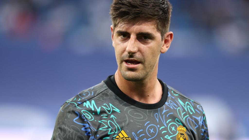 Thibaut Courtois durante un calentamiento