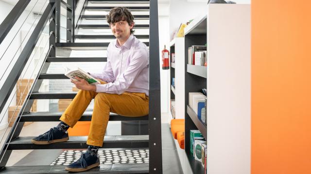 El paleobiólogo escocés Thomas Halliday en su visita a Madrid.