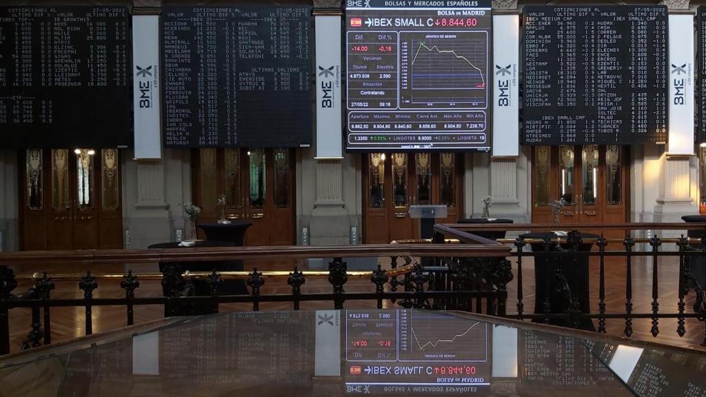 Imagen de la bolsa de Madrid este viernes