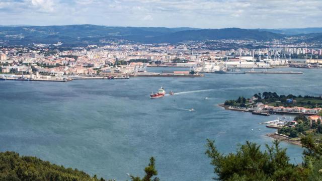 Panorámica de la ría de Ferrol.