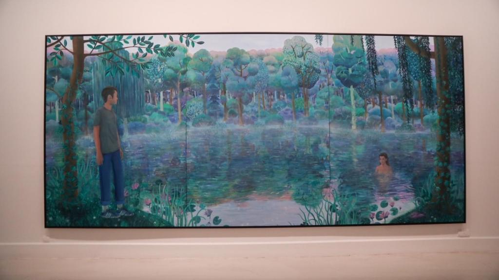 La obra de mayor dimensión, titulada 'Morning Encounter'.