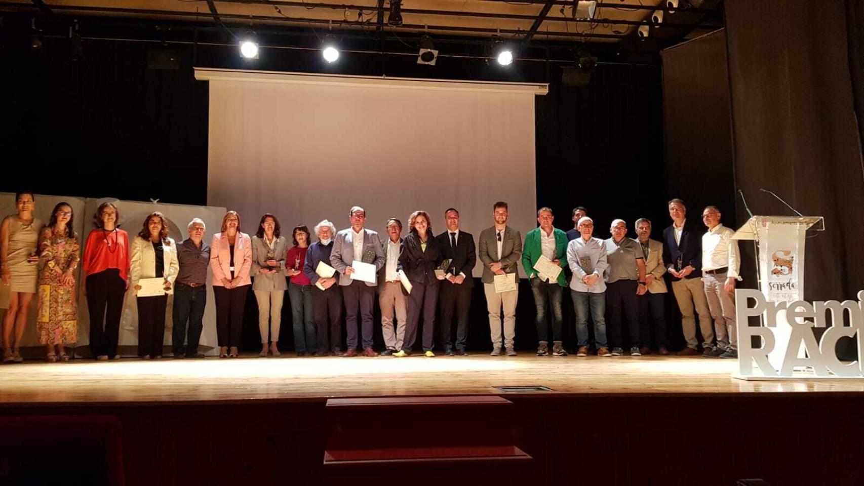 Acto de entrega de los Premios Racimo 2019-2021 en Serrada, este viernes.