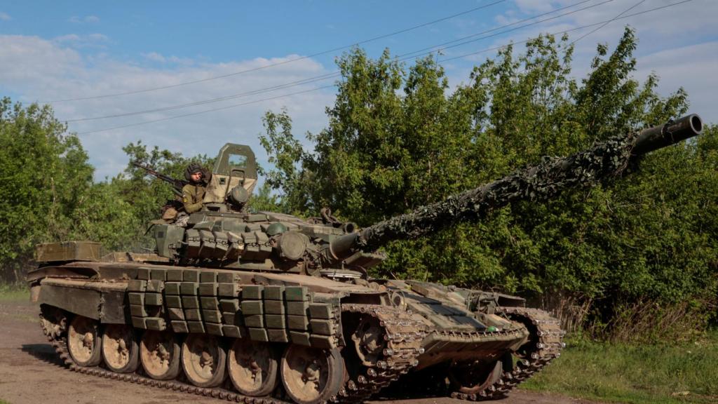 Un tanque ucraniano en la región de Donetsk.