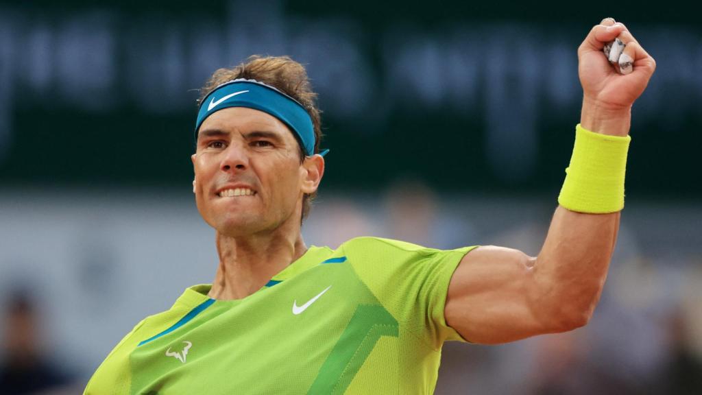 Rafa Nadal celebra su victoria.