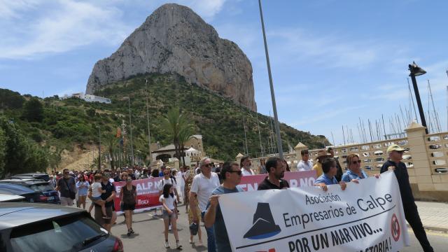 Momento de la manifestación de este domingo.