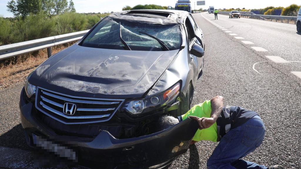 Accidente en la A-62, en Martín de Yeltes(Salamanca)