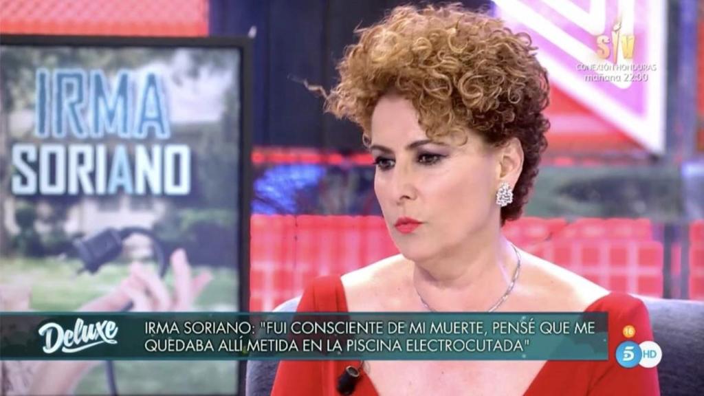 Irma Soriano cuenta en el 'Deluxe' que ha estado a punto de morir en un accidente doméstico