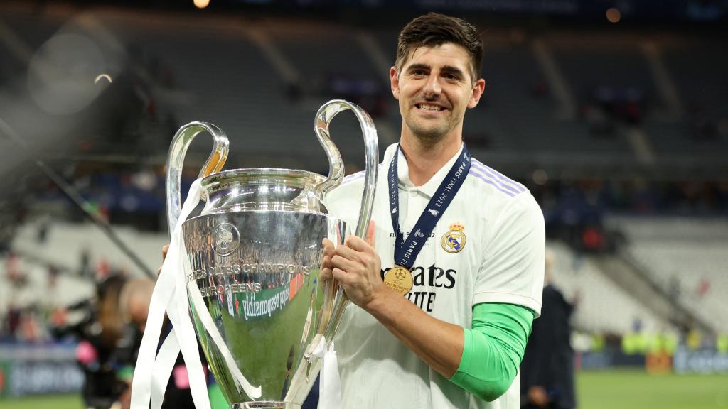 Thibaut Courtois celebrando la Champions