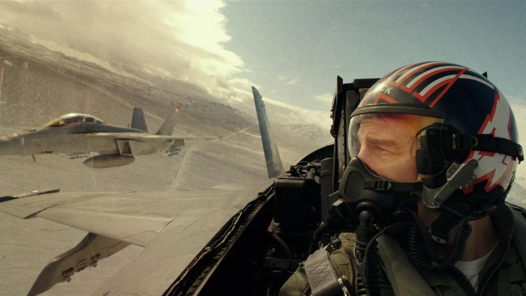 Tom Cruise, en una de las secuencias de 'Top Gun: Maverick'.