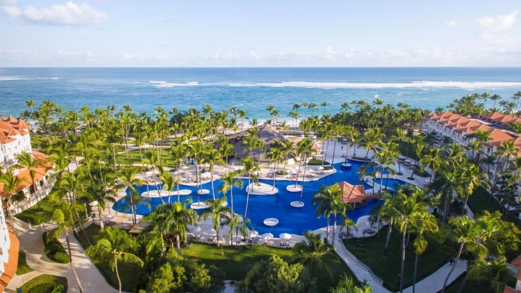 Imagen aérea del hotel.