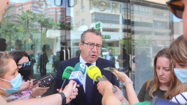 El alcalde de Benidorm, Toni Pérez, este lunes en el Centro Cultural.