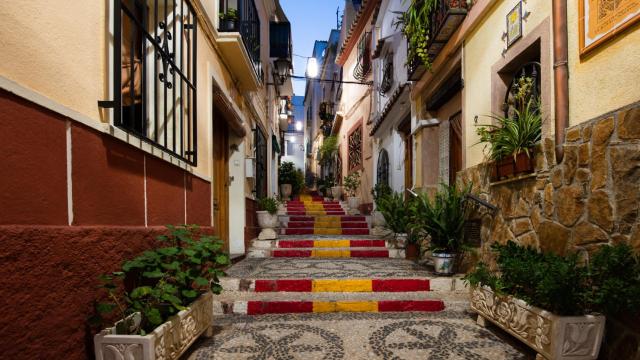 Imagen de archivo de unas viviendas situadas en la calle Puchalt de Calpe.