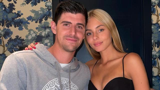 Thibaut Courtois y  Mishel Gerzig en una imagen compartida en las redes sociales.