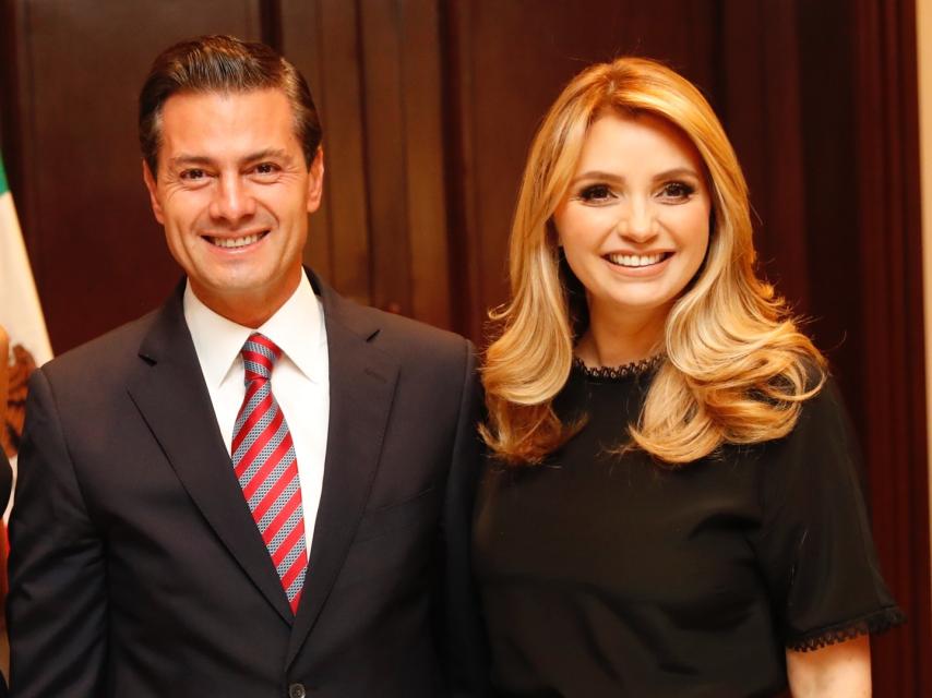 Enrique Peña Nieto with Queen Letizia and his ex-wife, Angélica Rivera, in November 2017.