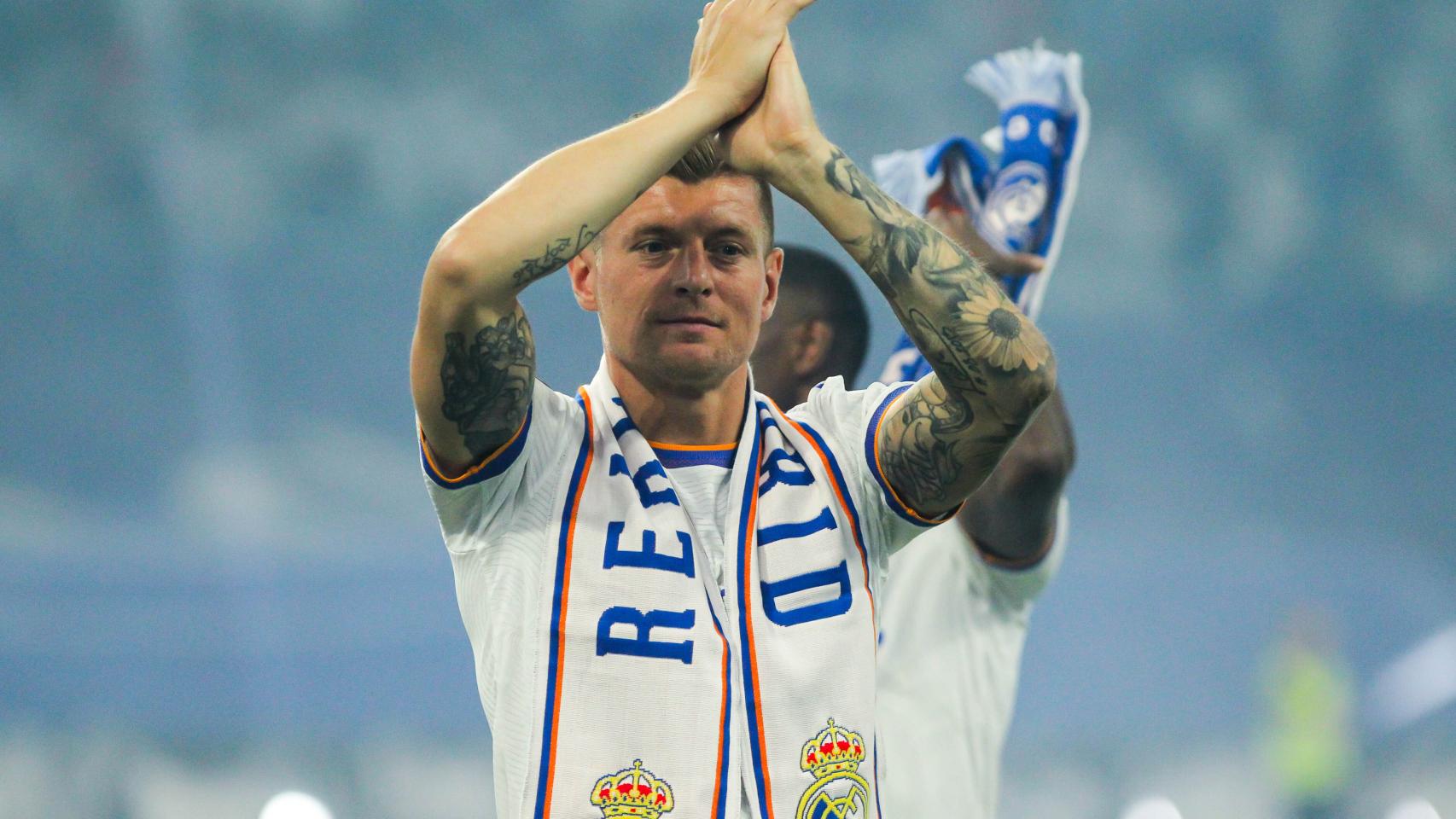 Toni Kroos, durante la celebración de La Decimocuarta del Real Madrid