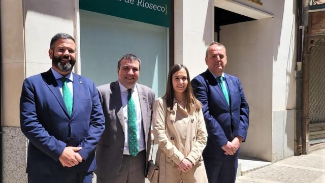 Carlos Martín - Salas, Rodolfo Manzanedo, Susana Galván y Antonio José Pérez, de izquierda a derecha.