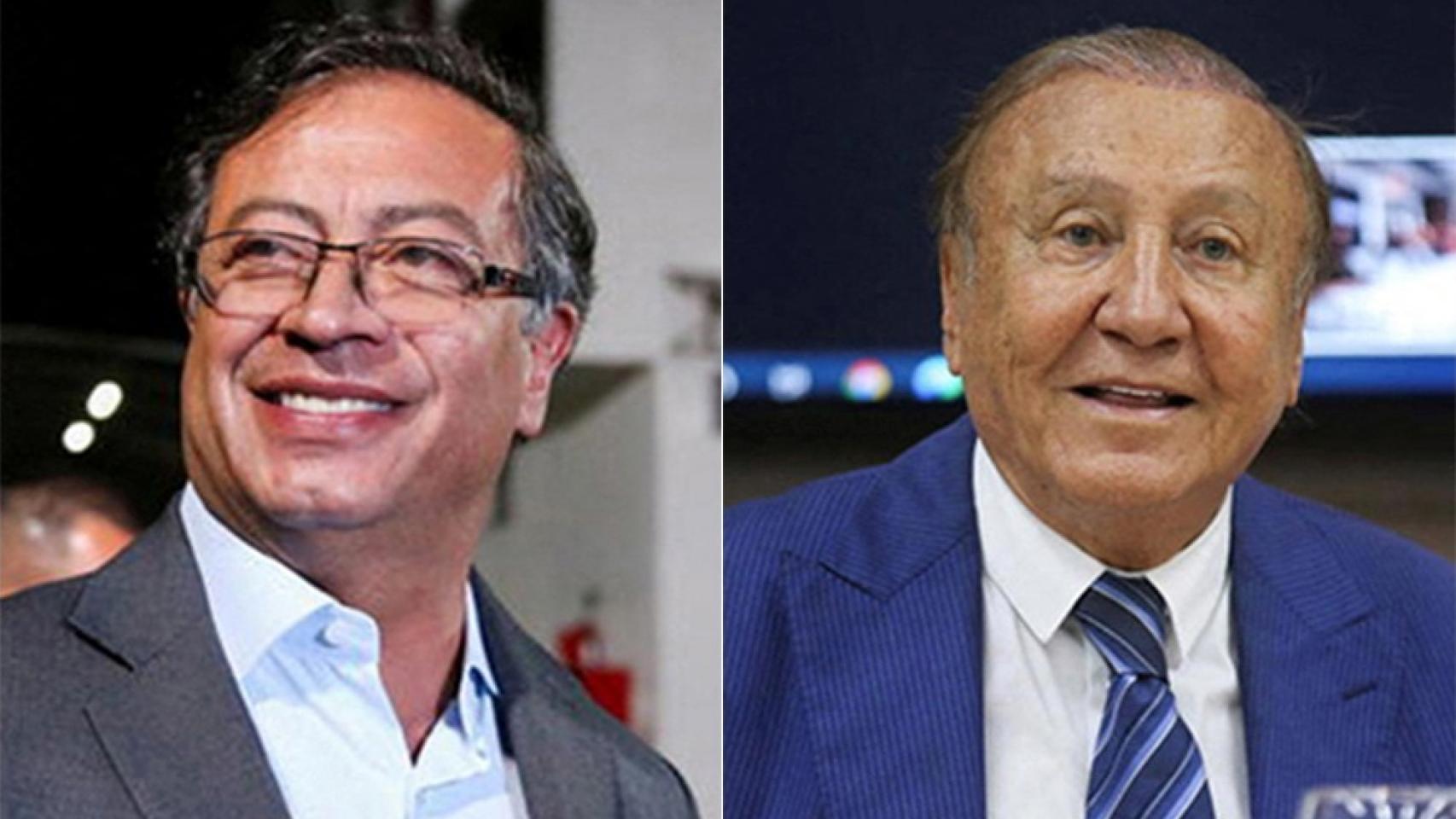 El izquierdista Gustavo Petro y el populista Rodolfo Hernández.