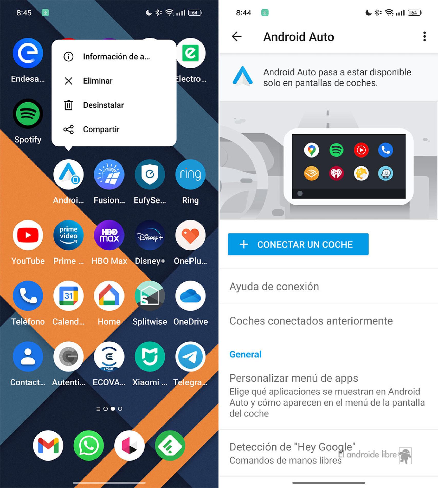 Android Auto en móviles