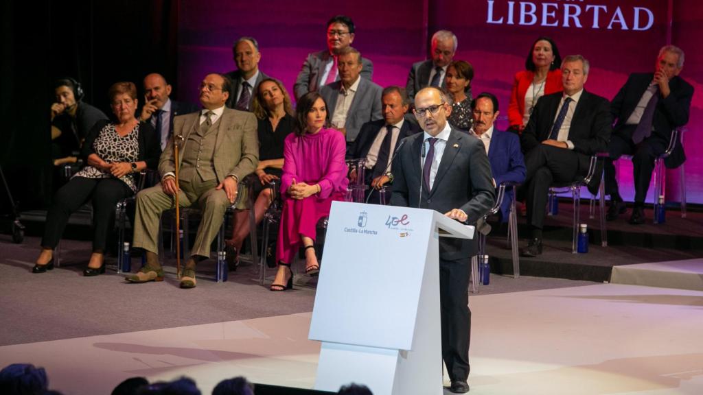 Pablo Bellido en el acto institucional del Día de Castilla-La Mancha. Foto: Cortes CLM.