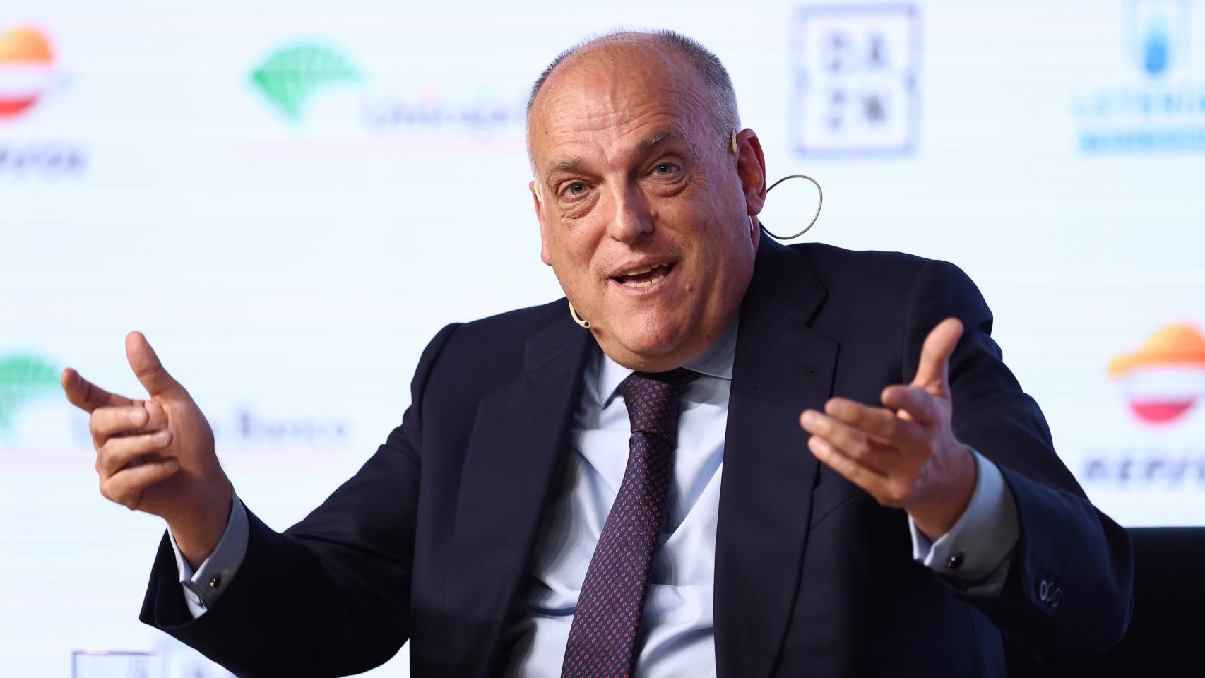 Javier Tebas, en los desayunos de Europa Press.
