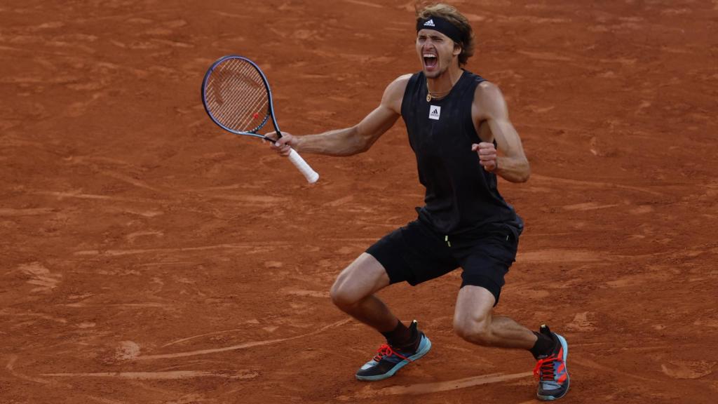Alexander Zverev celebra.