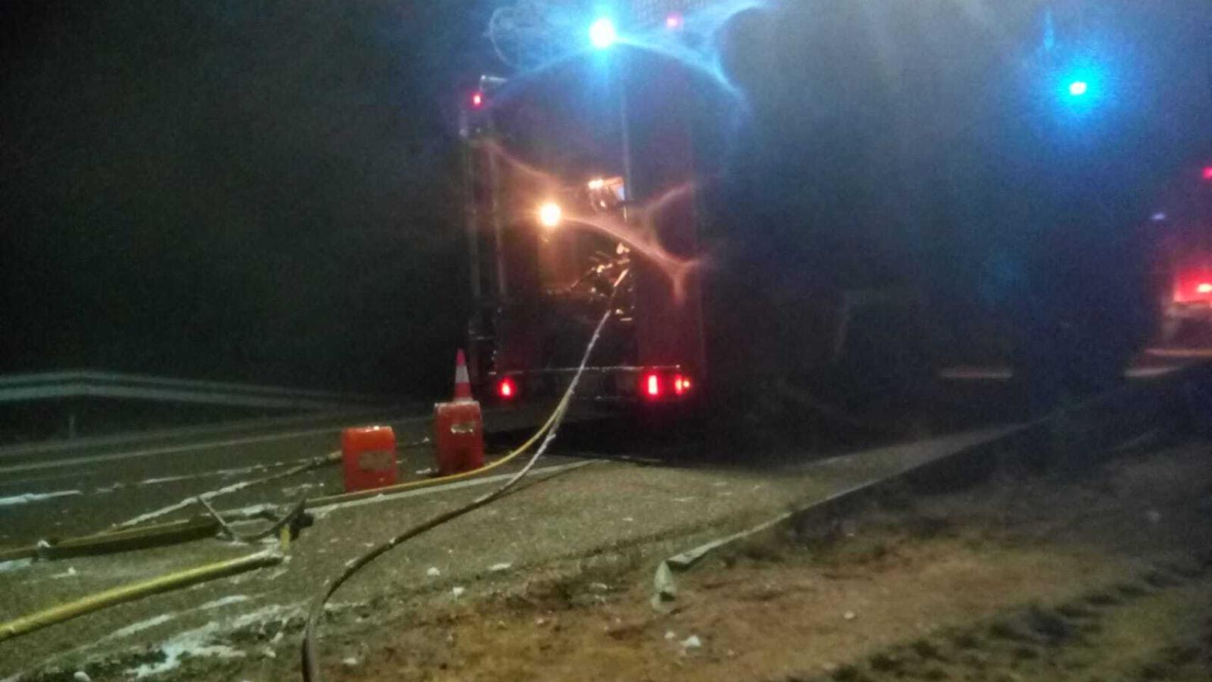 Incendio en la A-52 (Zamora)
