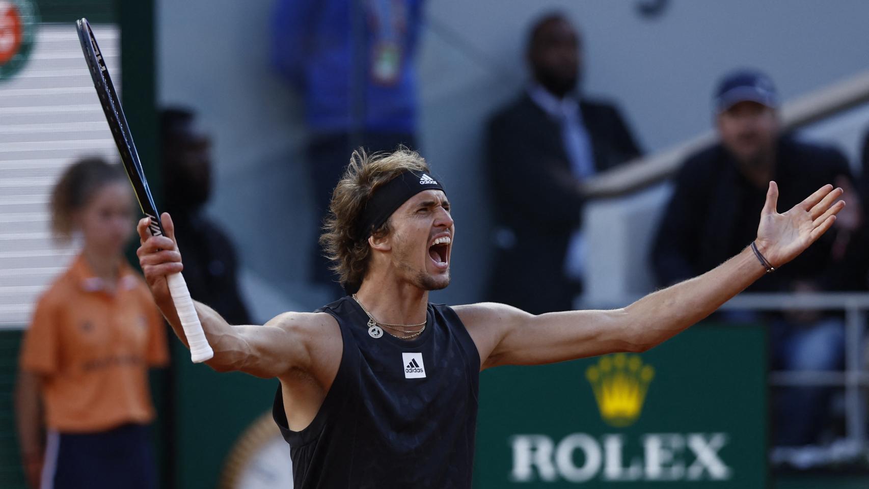 Alexander Zverev celebra su triunfo.