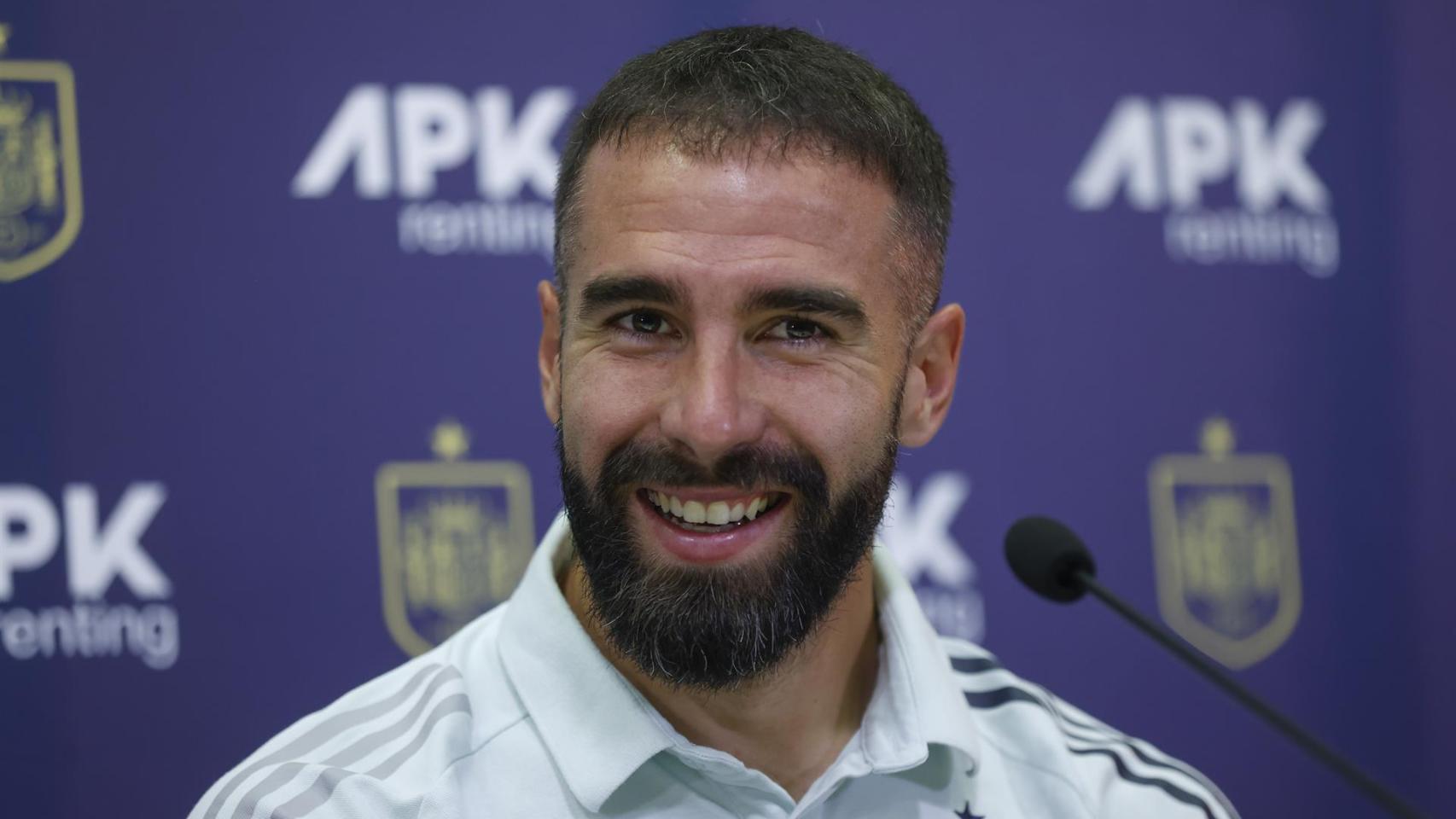 Dani Carvajal, en la presentación del acuerdo con Huobi Group en socio patrocinador de la Selección