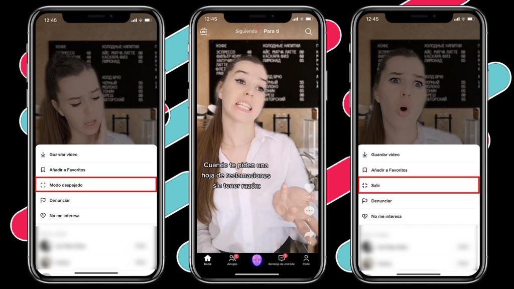Nuevo modo Despejado de TikTok.