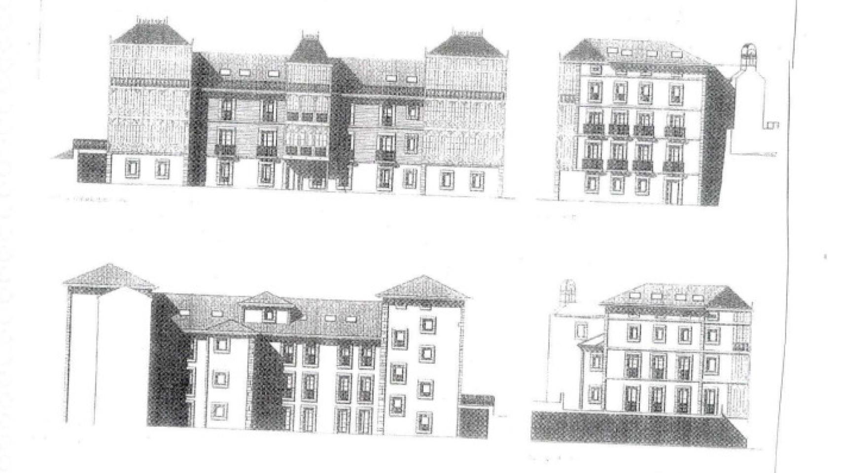 Un plano del Palacio de Pendueles.