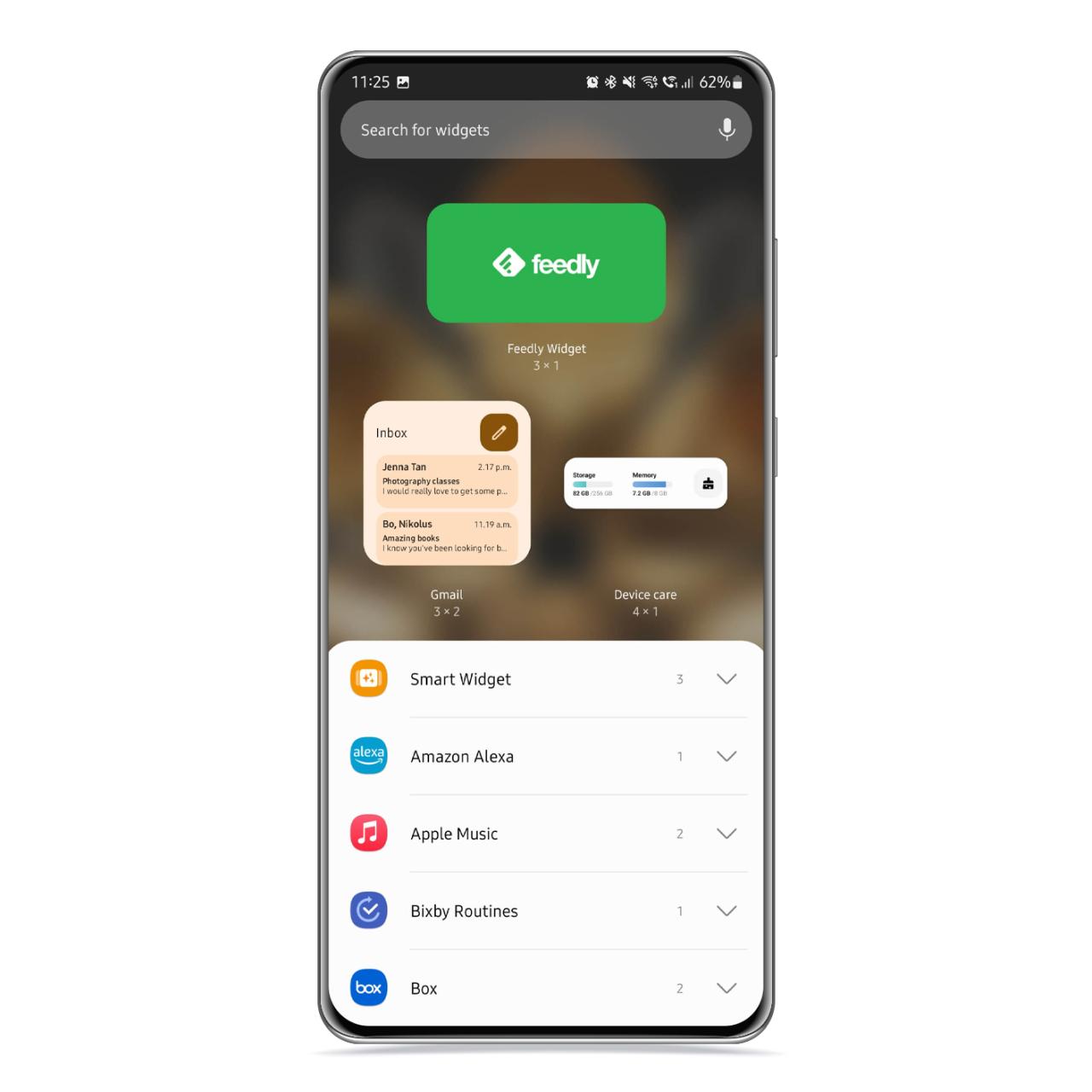 Smart Widgets en Samsung